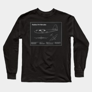 Hughes H-4 Hercules Spruce Goose - PD Long Sleeve T-Shirt